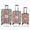 Retro Fishscales Luggage Bags all sizes - With Handle