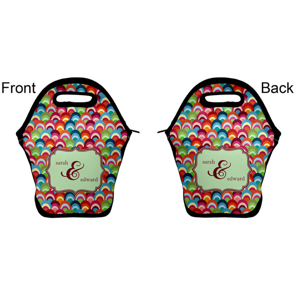 Retro Fishscales Lunch Bag - Front and Back