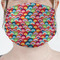Retro Fishscales Mask - Pleated (new) Front View on Girl