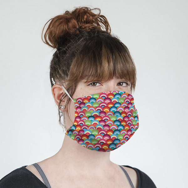 Retro Fishscales Mask - Quarter View on Girl