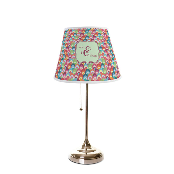 Retro Fishscales Poly Film Empire Lampshade - On Stand