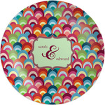 Retro Fishscales Melamine Salad Plate - 8" (Personalized)