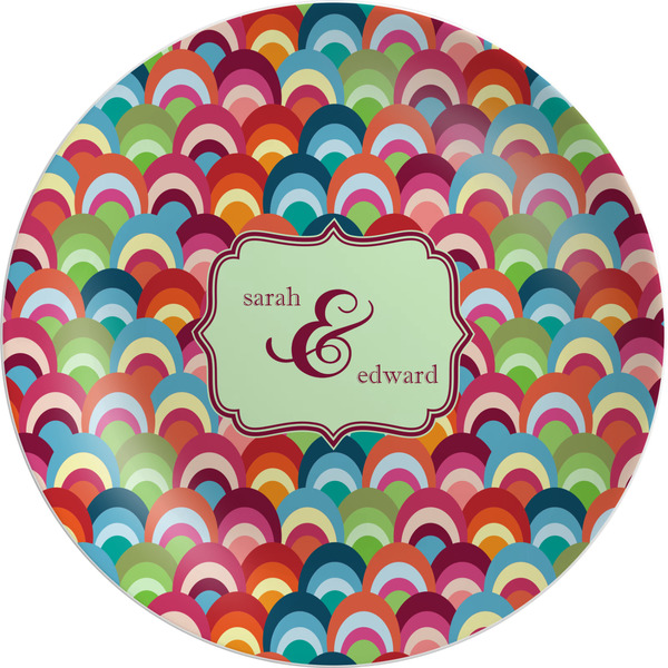 Custom Retro Fishscales Melamine Salad Plate - 8" (Personalized)