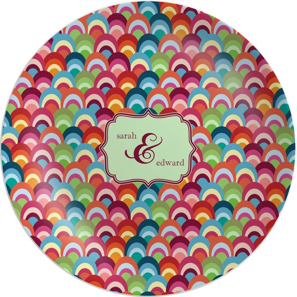 Custom Retro Fishscales Melamine Plate (Personalized)