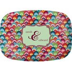 Retro Fishscales Melamine Platter (Personalized)