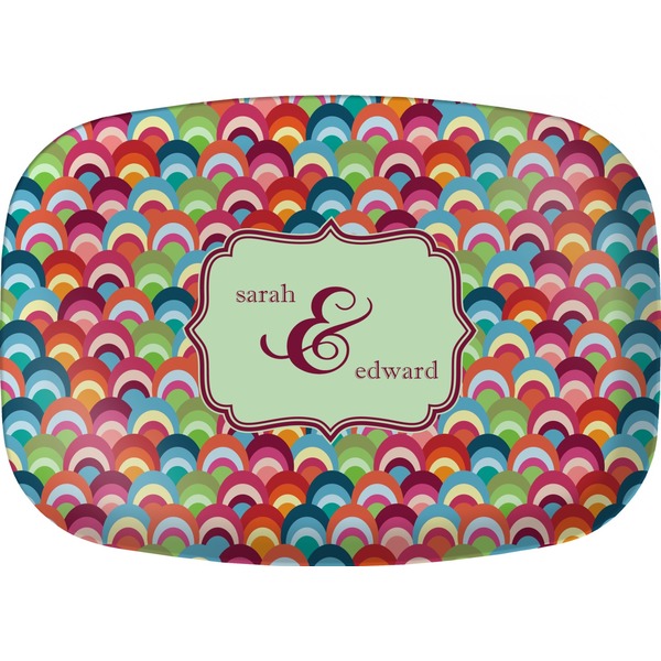Custom Retro Fishscales Melamine Platter (Personalized)