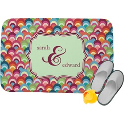 Retro Fishscales Memory Foam Bath Mat (Personalized)