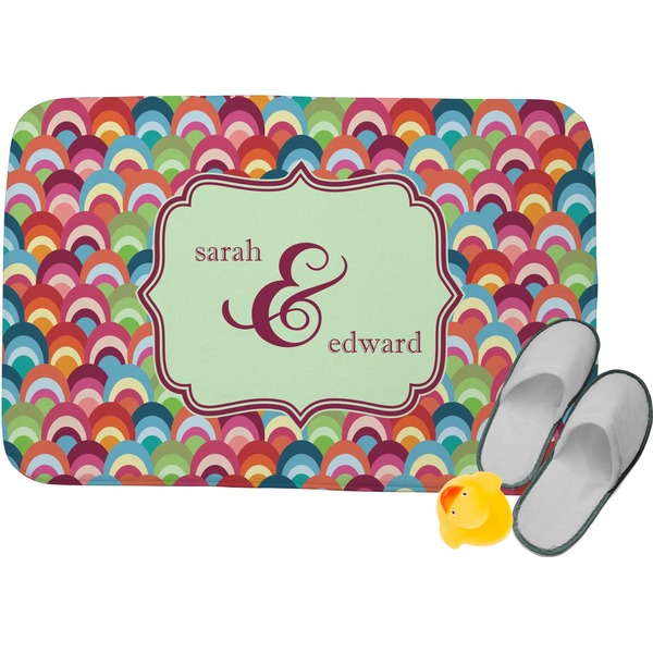 Custom Retro Fishscales Memory Foam Bath Mat (Personalized)