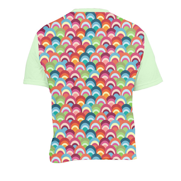 Retro Fishscales Men's Crew Neck T Shirt Medium - Back