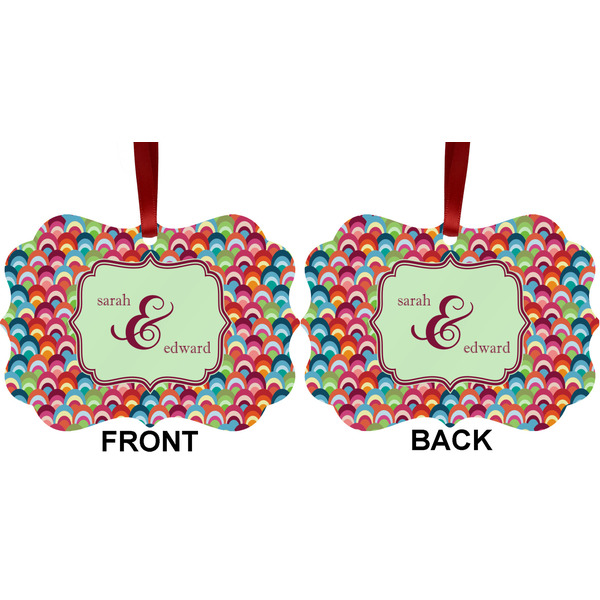 Retro Fishscales Metal Benilux Ornament - Front and Back (APPROVAL)