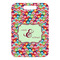 Retro Fishscales Metal Luggage Tag - Front Without Strap