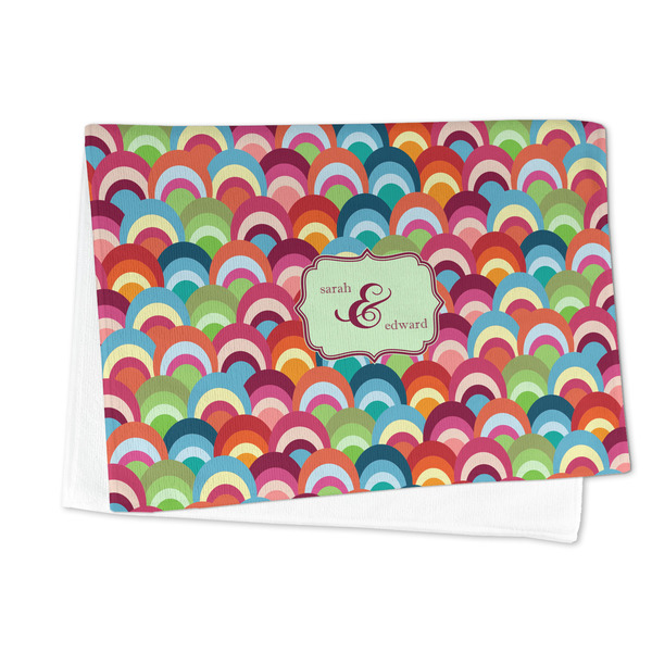 Retro Fishscales Microfiber Dish Towel - FOLDED HALF