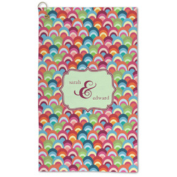 Retro Fishscales Microfiber Golf Towel - Large (Personalized)