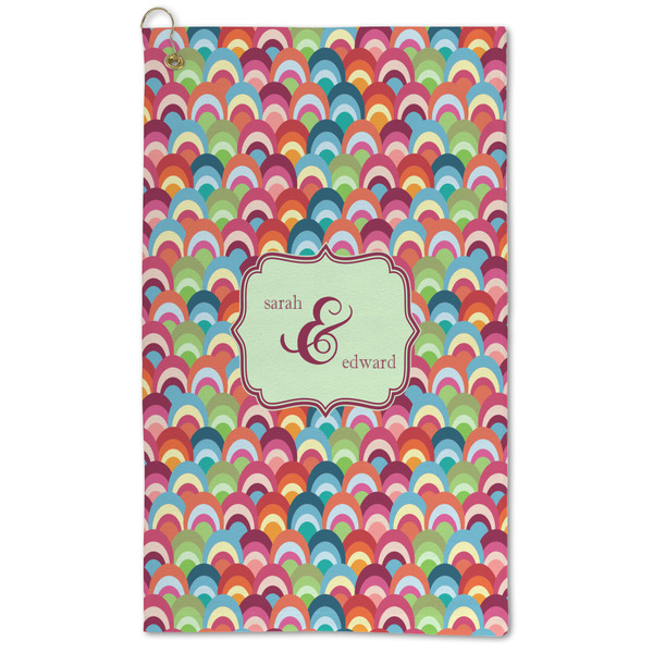 Custom Retro Fishscales Microfiber Golf Towel (Personalized)