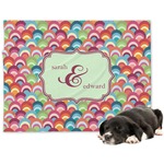 Retro Fishscales Dog Blanket - Large (Personalized)