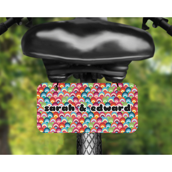 Retro Fishscales Mini License Plate on Bicycle - LIFESTYLE Two holes