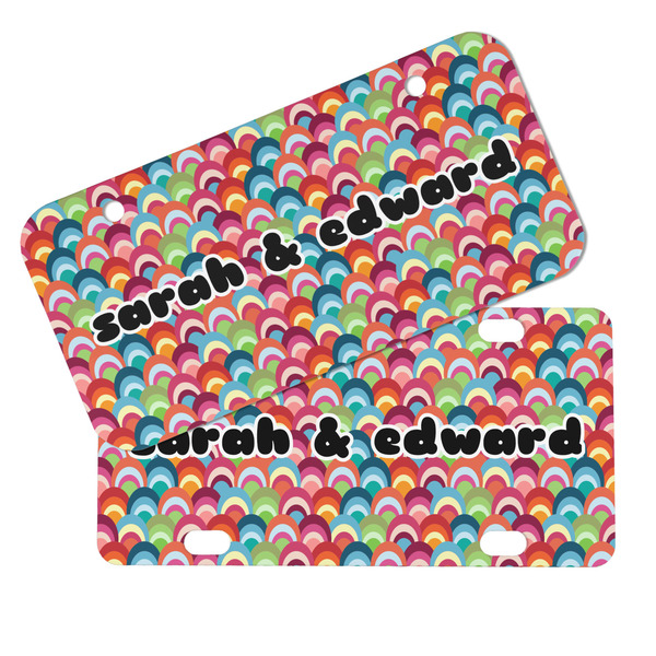 Retro Fishscales Mini License Plates - MAIN (4 and 2 Holes)