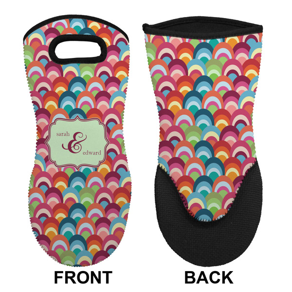 Retro Fishscales Neoprene Oven Mitt (Front & Back)