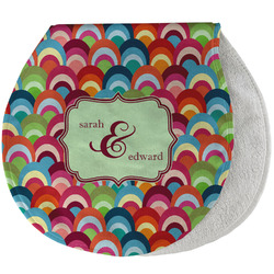 Retro Fishscales Burp Pad - Velour w/ Couple's Names
