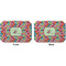 Retro Fishscales Octagon Placemat - Double Print Front and Back