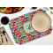 Retro Fishscales Octagon Placemat - Single front (LIFESTYLE) Flatlay