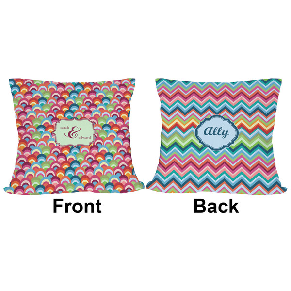 Retro Fishscales Outdoor Pillow - 16x16