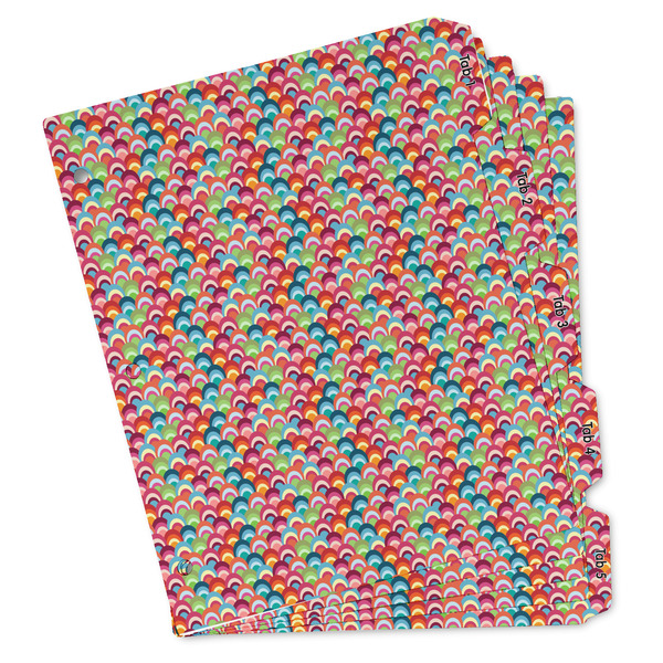 Custom Retro Fishscales Binder Tab Divider - Set of 5 (Personalized)