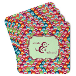 Retro Fishscales Paper Coasters (Personalized)