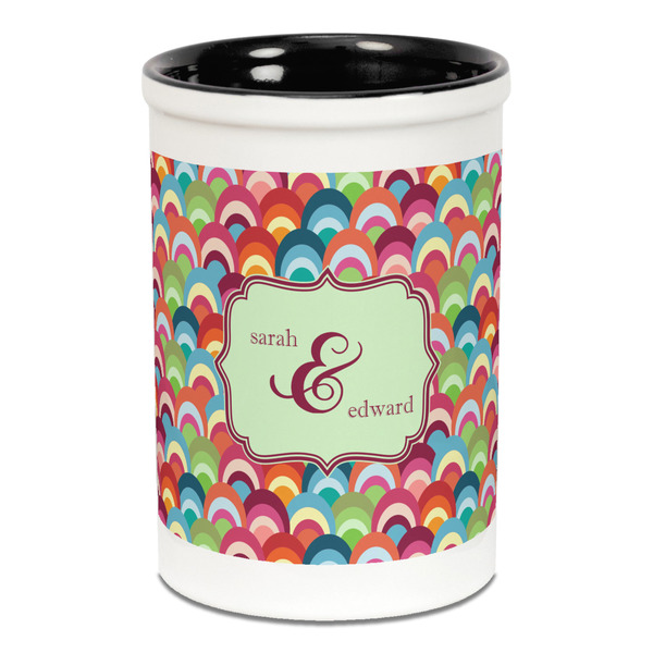 Retro Fishscales Pencil Holder - Black