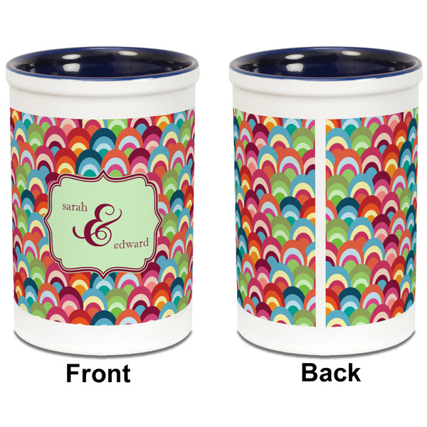 Retro Fishscales Pencil Holder - Blue - approval