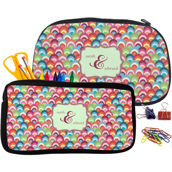 Retro Fishscales Pencil / School Supplies Bags Small and Medium