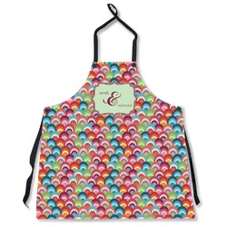 Retro Fishscales Apron Without Pockets w/ Couple's Names