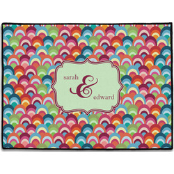 Retro Fishscales Door Mat (Personalized)