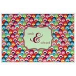 Retro Fishscales Laminated Placemat w/ Couple's Names
