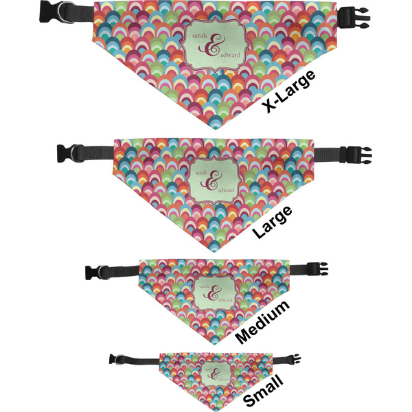 Retro Fishscales Pet Bandana Sizes