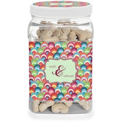 Retro Fishscales Dog Treat Jar (Personalized)