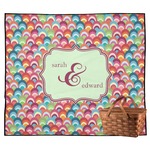 Retro Fishscales Outdoor Picnic Blanket (Personalized)