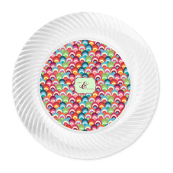 Retro Fishscales Plastic Party Dinner Plates - 10" (Personalized)