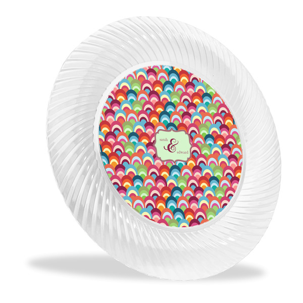 Custom Retro Fishscales Plastic Party Dinner Plates - 10" (Personalized)