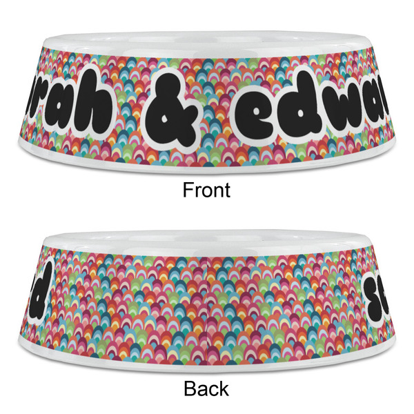 Retro Fishscales Plastic Pet Bowls - Large - APPROVAL