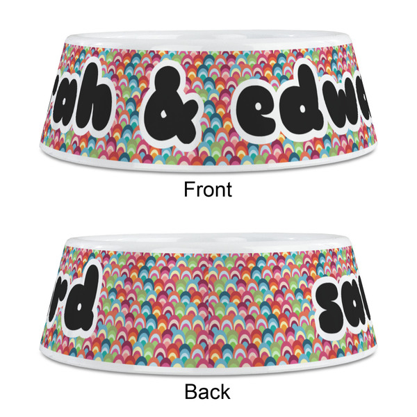 Retro Fishscales Plastic Pet Bowls - Medium - APPROVAL