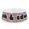 Retro Fishscales Plastic Dog Bowl - Medium (Personalized)