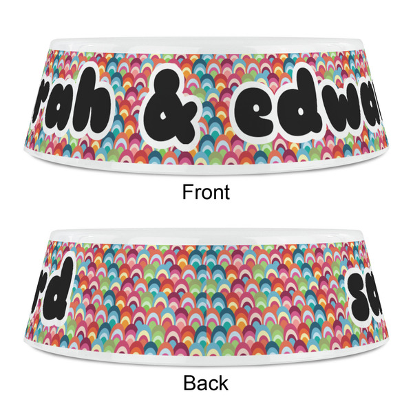 Retro Fishscales Plastic Pet Bowls - Small - APPROVAL