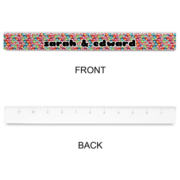 Retro Fishscales Plastic Ruler - 12" - APPROVAL