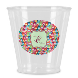 Retro Fishscales Plastic Shot Glass (Personalized)