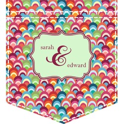 Retro Fishscales Iron On Faux Pocket (Personalized)