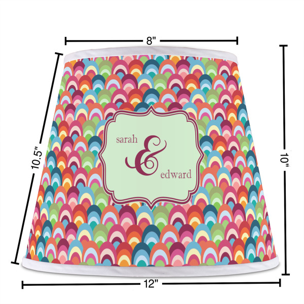 Retro Fishscales Poly Film Empire Lampshade - Dimensions