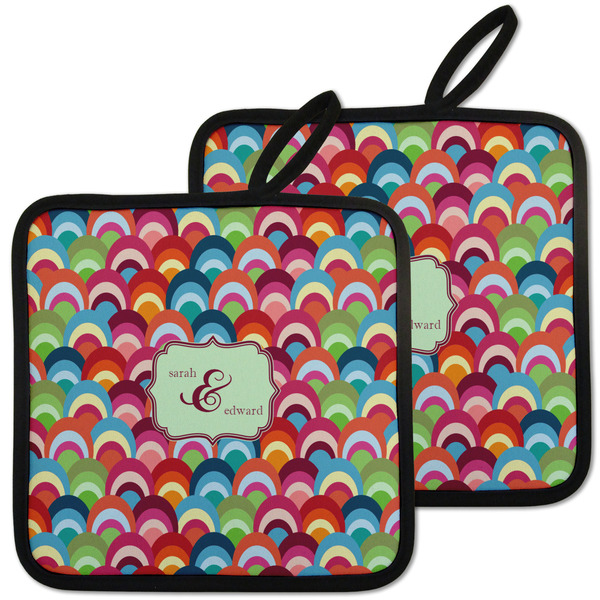 Retro Fishscales Pot Holders - Set of 2 MAIN