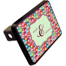 Retro Fishscales Rectangular Trailer Hitch Cover - 2" (Personalized)