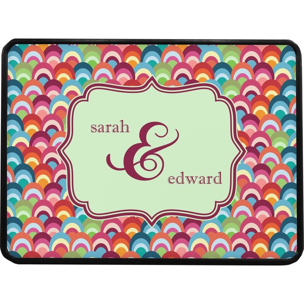 Retro Fishscales Rectangular Trailer Hitch Cover (Personalized)